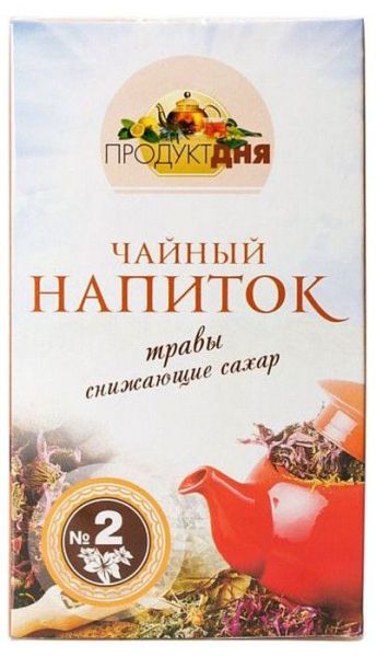 Чайный напиток «Продукт дня от агапкана» №2 снижающий уровень сахара 2гр*30шт фотография